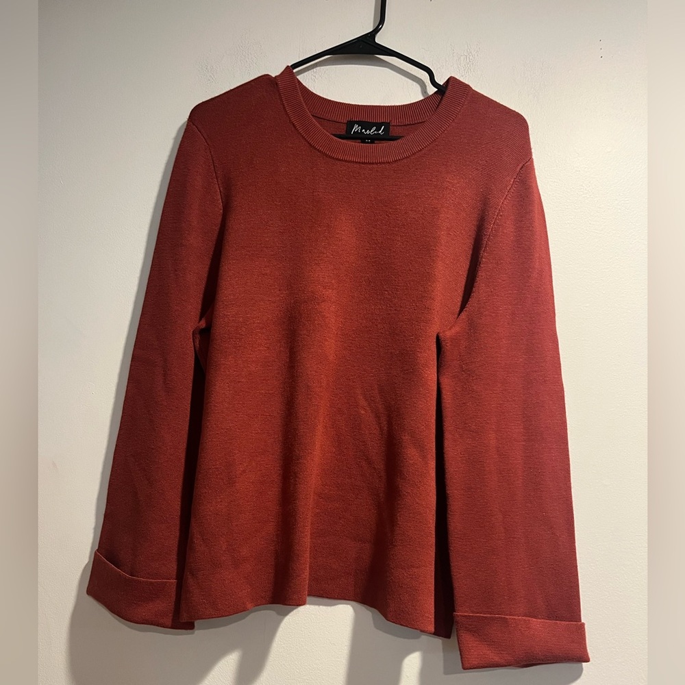 MARLED Burnt orange wide cuffed sleeve sweater